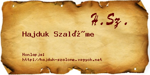 Hajduk Szalóme névjegykártya